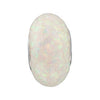 Sterling Silver 14X7mm White Created Mosaic Opal Bead