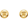 14k Yellow Gold 8mm Ball Earrings with Bright Finish