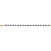 14k Yellow Gold Amethyst 7" Bracelet