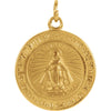 14.75 mm Miraculous Medal in 14K Yellow Gold