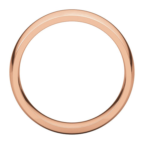 14k Rose Gold 6mm Light Comfort Fit Band, Size 8.5