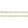 Hollow Figaro Chain in 14k Yellow Gold ( 16 Inch )
