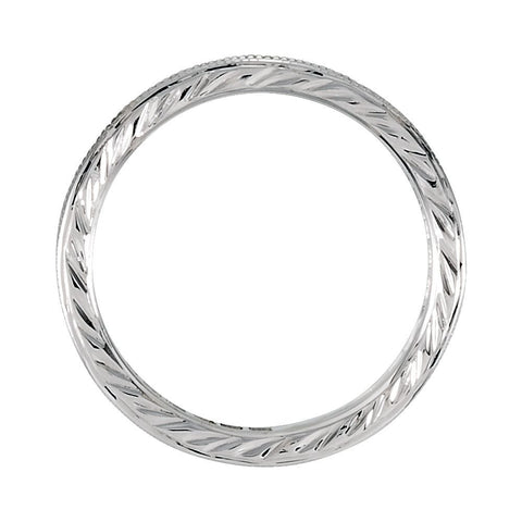 14k White Gold Blue Sapphire & 1/2 CTW Diamond Eternity Band, Size 7