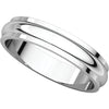 Sterling Silver 4mm Half Round Edge Band, Size 11