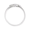 14k White Gold Cherub Ring, Size 7