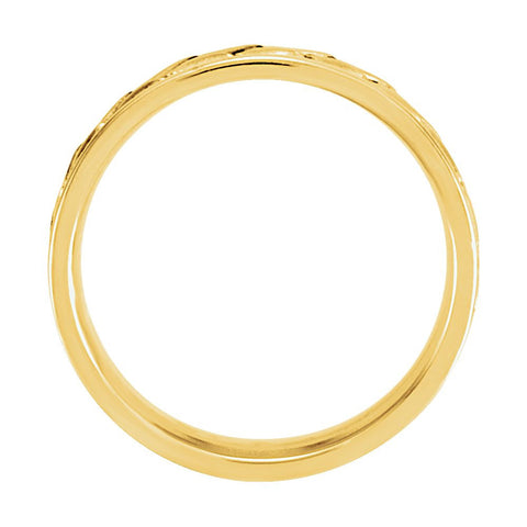 14K Yellow & White & Rose Gold 7.75mm Hand Woven Comfort Fit Band Size 10