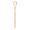 14k Yellow Gold Beaded Circle Silhouette Pendant
