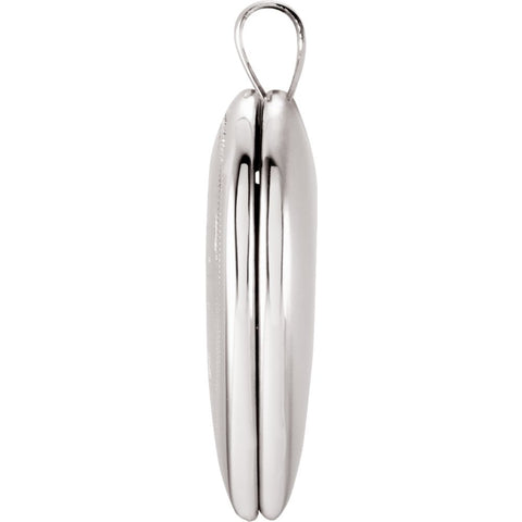 Sterling Silver 20.75x19.25mm Child & Mother Heart Locket