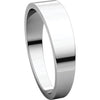14k White Gold 5mm Flat Tapered Band, Size 6.5