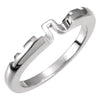 Wedding Band for Matching Engagement Ring in 14k White Gold ( Size 6 )