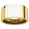 14k Yellow Gold 10mm Flat Comfort Fit Band, Size 6