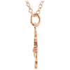 14k Rose Gold Letter "T" Lowercase Script Initial Necklace