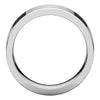 14k White Gold 7mm Flat Comfort Fit Band, Size 8.5