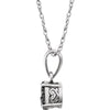 14k White Gold 1/5 CTW Black Diamond 18" Necklace