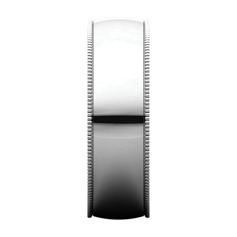 10k White Gold 6mm Light Milgrain Band, Size 11