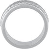 14k White Gold 1/3 CTW Diamond Milgrain Anniversary Band, Size 7