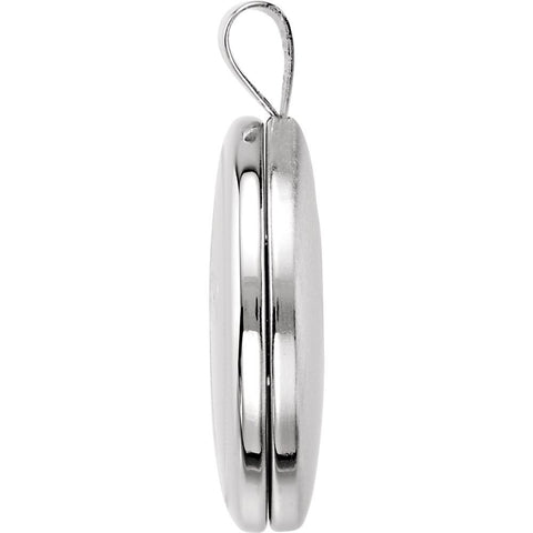 Sterling Silver Oval Mom Locket with Color