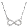 1/8 CTTW Diamond Infinity 16 1/2-inch Necklace in Platinum