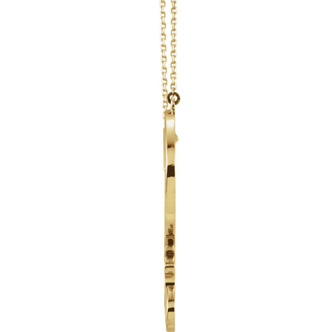 14k Yellow Gold "Love" Heart Infinity-Inspired 18" Necklace