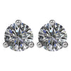 14k White Gold 1/2 CTW Diamond Threaded Post Earrings