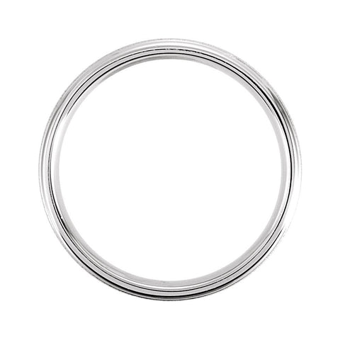 Platinum 6mm Fancy Carved Band Size 11.5