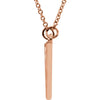 14k Rose Gold 15.4x19mm Triangle 16" Necklace
