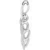 14k White Gold Freeform Pendant