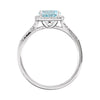 Sterling Silver Sky Blue Topaz & .01 CTW Diamond Ring, Size 7