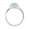 Sterling Silver Sky Blue Topaz & .01 CTW Diamond Ring, Size 5