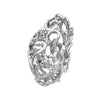 Metal Fashion Ring in 14K White Gold (Size 6)