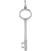 Fashion Key Pendant in 14K White Gold