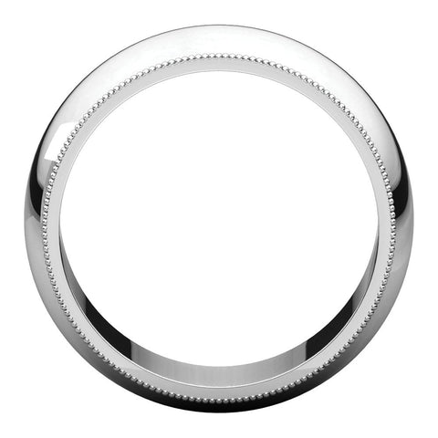 Platinum 8mm Milgrain Band, Size 9