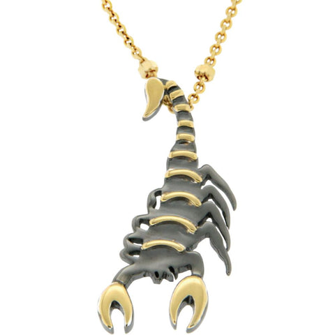 18k Yellow Gold Vermeil Scorpion 17" Necklace for Passion