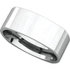 14k White Gold 7mm Square Comfort Fit Band, Size 8