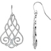 Pair of 1/4 CTTW Diamond Earrings in Sterling Silver
