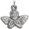11.00x12.00 mm Baby Angel Pendant in 14K White Gold