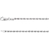 14K White Gold 2.4mm Diamond Cut Rope 7-Inch Chain Bracelet