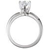 Platinum 6.5mm Round 6-Prong Medium Knife Edge Engagement Ring Mounting, Size 6