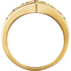 14k Yellow Gold Floral-Inspired Solitaire Engagement Ring Base, Size 6