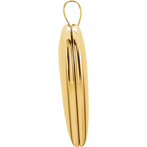 14k Yellow Gold 20.75x19.25mm Cross Heart Locket