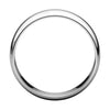 Platinum 6mm Half Round Light Band, Size 9
