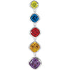 Multi-Color Cubic Zirconia Pendant in Sterling Silver