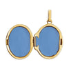 14k Yellow Gold Oval Cross Locket