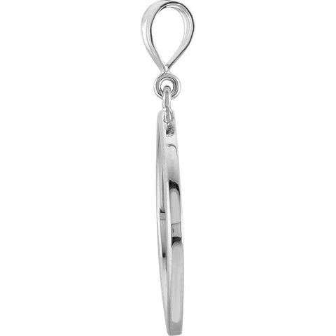 Sterling Silver 21x21mm Square Pendant