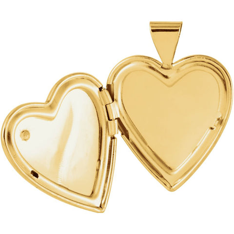 14k Yellow Gold .01 CTW Diamond Heart Locket