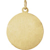 14k Yellow Gold 18.25mm Round St. Thomas Medal