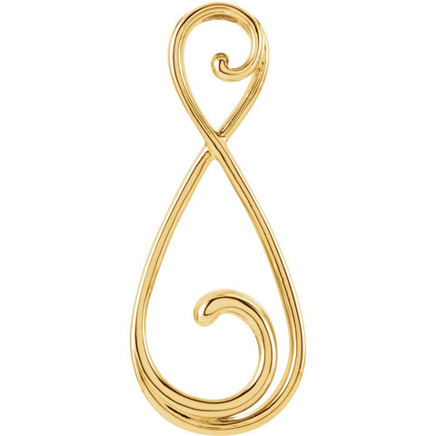 14k Yellow Gold Freeform Pendant