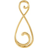 14K Yellow Gold Freeform Pendant