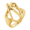 Metal Fashion Ring in 14k Yellow Gold ( Size 6 )