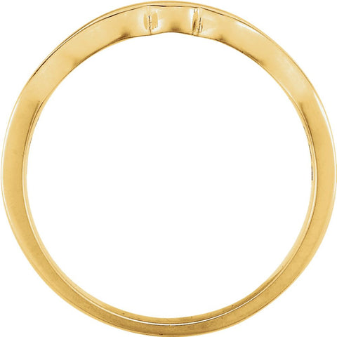14k Yellow Gold Lattice Design Band, Size 6